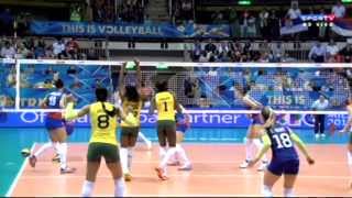 BRASIL X SÉRVIA  Mundial de Vôlei Feminino 2014 [upl. by Slein957]