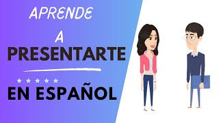 Presentarse en Español  nivel básico A1 [upl. by Feilak]