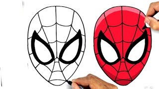 How to draw spiderman step by step tutorial [upl. by O'Doneven]