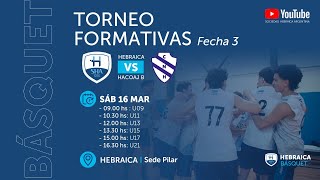 BASQUET FEBAMBA  FORMATIVAS HEBRAICA VS HACOAJ  FECHA 3 [upl. by Karas140]