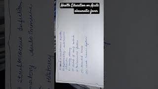 Health Education on Acute Rheumatic fever 🤒healtheducation rheumaticfever childhealthnursing [upl. by Loralyn982]