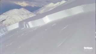 Skier Triggers Giant Avalanche [upl. by Cristine700]