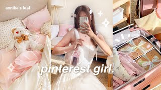 pinterest girl travel prep vlog 🩰🌥️ glowup routine packing for japan amp korea healthy meals ideas [upl. by Darbie]