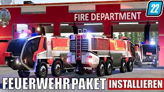 LS22  Das XXL Feuerwehr Paket FLF und Gerätehaus Installieren [upl. by Smith959]