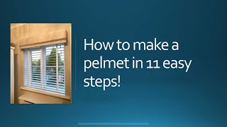 DIY Window Pelmets [upl. by Neruat82]