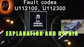 Fault codes U112100 U112300 Not Crank Not Start Škoda Octavia Mk III Error stabilisation control ESC [upl. by Jonna]