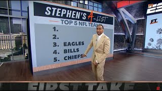 Stephen As Top 5️⃣ NFL teams list  Dolphins dominating defense  First Take [upl. by Karsten]