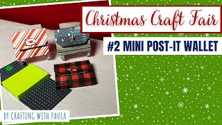 Christmas craft fair series 2023 Mini postit note wallet [upl. by Mori]