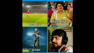 Ronaldo emote real life vs free fire vs Bgmi 😂🤣 scene shorts trending freefire funny ronaldo [upl. by Anidem638]