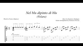 Fingerstyle Guitar  Domenico Modugno  Nel blu dipinto di blu quotSuccessi Italianiquot Nr1 [upl. by Willet]