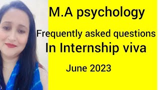 IGNOU MA PSYCHOLOGY INTERNSHIP VIVA GUIDANCE [upl. by Crissy]