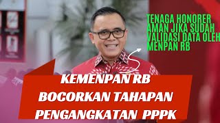 TERBARU KEMENPAN RB BOCORKAN TAHAPAN PENGANGKATAN HONORER JADI PPPK [upl. by Julianna]