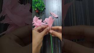 How to make crepe paper flower🌺💫 diycrepeflowerstrendingshortsytshortsviral [upl. by Devitt599]