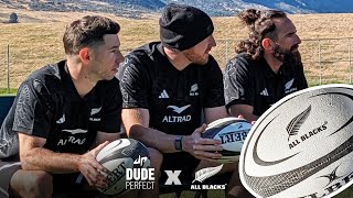 When Dude Perfect met the All Blacks amp Black Ferns 🤝 [upl. by Eeimaj376]