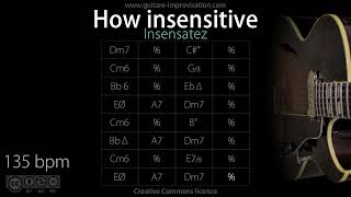 How Insensitive 135 bpm  BossaJazz Backing Track [upl. by Chet602]