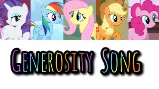 MLP Lyrics  Generosity Song ColorCoded Lyrics [upl. by Millisent293]