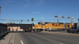 UPY 651 Florin Flyer Local  Florin Perkins Rd Railroad Crossing Sacramento CA [upl. by Sidoeht]