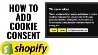 HOW TO ADD COOKIE CONSENT ON SHOPIFY 2024 [upl. by Mei]