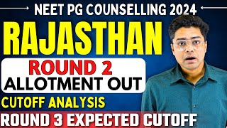 Rajasthan NEET PG Counseling 2024 Round 2 Seat Allotment Out  Cutoff Analysis [upl. by Cinom]