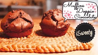 Ricetta Muffin Doppio Cioccolato SENZA SBATTITORE Sofficissimi  SENZA UOVA E BURRO Vegan [upl. by Swanson]