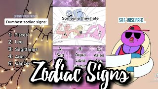 Zodiac Signs Tiktok Complietation♈♐♋ [upl. by Ahseiyt705]