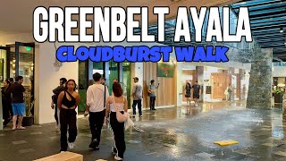 Greenbelt Ayala Makati Rainy Walk Tour 2024  Sudden Burst of Rain at Greenbelt  Makati Philippines [upl. by Lokin]