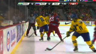 Ishockey  JVMfinal  Sverige vs Ryssland 10 20120106 [upl. by Alleirbag]