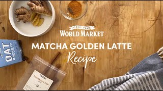 Golden Matcha Latte Recipe [upl. by Haimorej750]