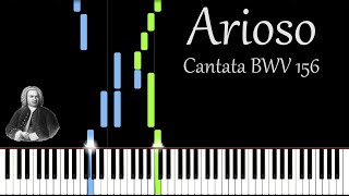 Arioso from Cantata BWV 156  J S Bach  Piano Tutorial  Synthesia  How to play [upl. by Smitty741]