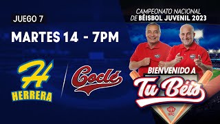 Béisbol Juvenil 2023  Herrera vs Coclé en VIVO Juego 7 de semifinal [upl. by Wende]