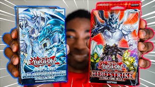 Our FAVORITE YuGiOh Structure Decks HEROES vs BLUEEYES [upl. by Imoyaba]