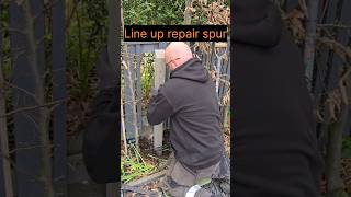 How to fix a fence post  concrete repair spur shorts [upl. by Aridaj]