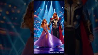 Pretty Girl and Thor dancing on Americas Got Talent Stage talent [upl. by Fadil]