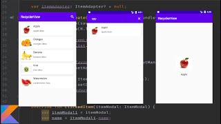 Android Recyclerview Tutorial With SearchFilter and OnClickListner part1 [upl. by Tyra]