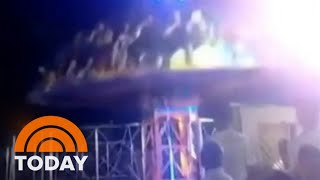 Carnival Ride In India Comes Crashing Down Injuring A Dozen People [upl. by Tecla]