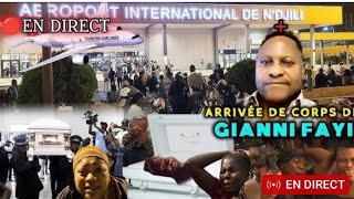 EN DIRECT AÉROPORT DE NDJILI ARRIVÉE DE COURS DE GIANNY FAYI [upl. by Dacie]