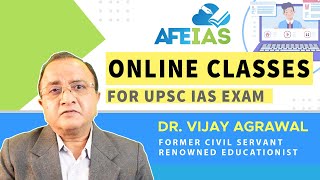 AFEIAS UPSC IAS ONLINE CLASSES  Dr Vijay Agrawal  UPSC IAS Coaching  Civil Services [upl. by Nosraep]