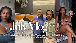 VLOG  July was fun  Wireless festival for the first time  Family Dinner  Brunch w the Girls [upl. by Aihseym527]