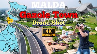 Malda Gazole Highway Drone Shot  Gazole Town near Malda Waterpark  Malda [upl. by Htennaj]