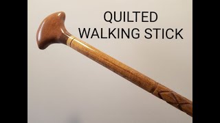 HOW TO CARVE A WALKING STICK with a QUILTED PATTERN [upl. by Nire]