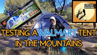 TESTING THE OZARK TRAIL 4 PERSON DOME TENT IN THE MOUNTAINS  Budge Tent Review Walmart Tent [upl. by Doran]