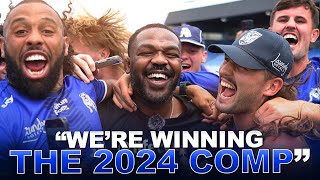 UFC Legend Jon Bones Jones joins Canterbury Bulldogs PreSeason  NRL 2024 [upl. by Winstonn]