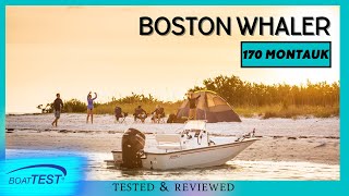 Boston Whaler 170 Montauk 2018 Test Video by BoatTESTcom [upl. by Peckham]