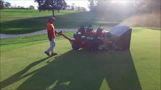 Aerial of Full Greens Aerification with CoreMax48 [upl. by Anamor]