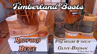 Timberland Radford Waterproof Boots Beige  Timberland Premium 6 inch Waterproof Boots Olive Brown [upl. by Nelson]