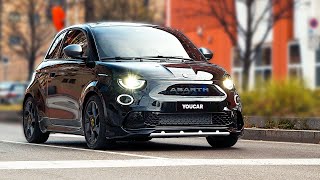 Electric FIAT ABARTH 500 with SOUND GENERATOR [upl. by Freddy203]