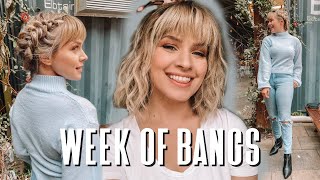 I Wore Bangs For a WeekHairstyles for Bangs  Kayley Melissa [upl. by Gretta885]