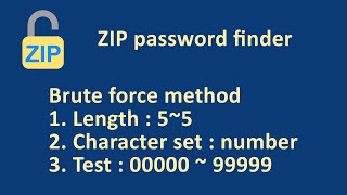 ZIP password finder iOS app 2  use brute force [upl. by Derfliw]