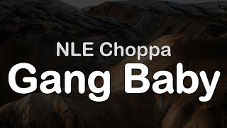 NLE Choppa  Gang Baby Clean Lyrics [upl. by Enrobso]