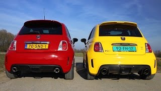 Abarth 500 vs Abarth 695 Biposto Record  Revs [upl. by Angadreme]